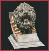 4 inch tall Lion school, club, team mascot statue